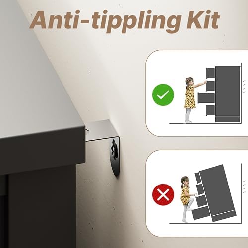 LYNSOM White Dresser for Bedroom - Modern 7-Drawer Storage Unit with Gold Handles, Multi-Functional TV Stand for Living